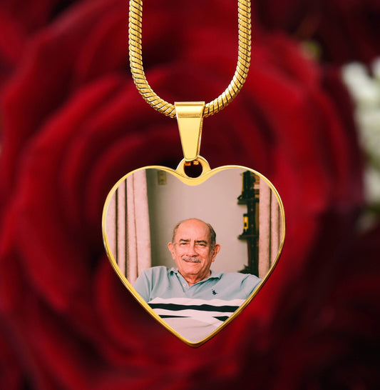Custom Photo Heart Necklace