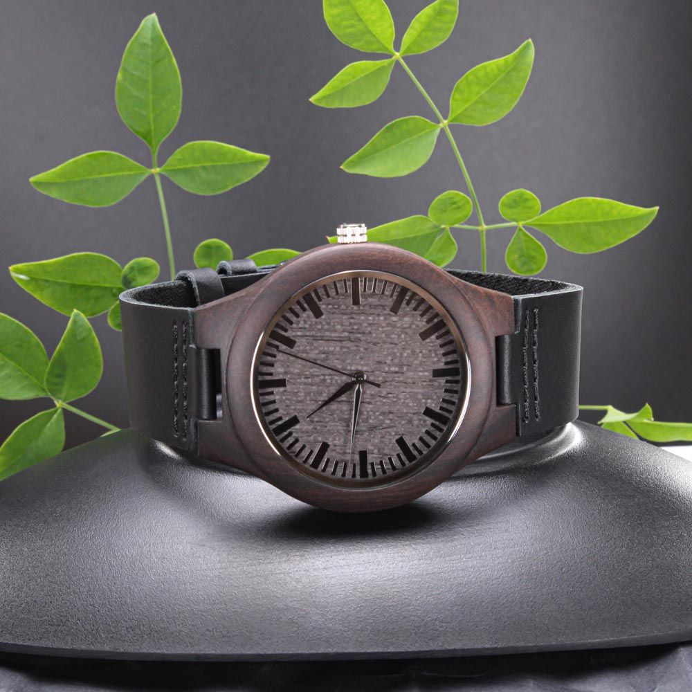 Custom Engraved Wooden Watch For Groom