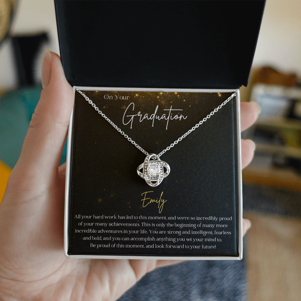 Graduation Love Knot Necklace