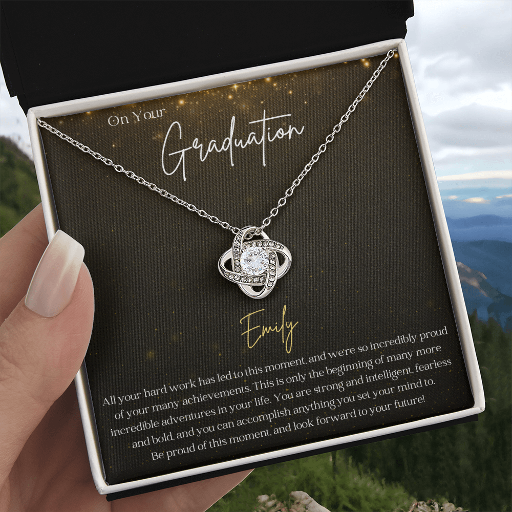 Graduation Love Knot Necklace