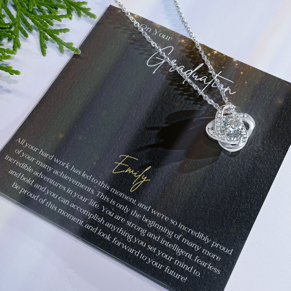 Graduation Love Knot Necklace