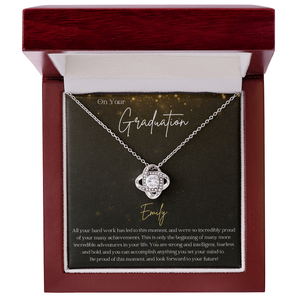Graduation Love Knot Necklace