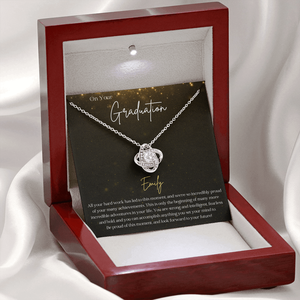Graduation Love Knot Necklace