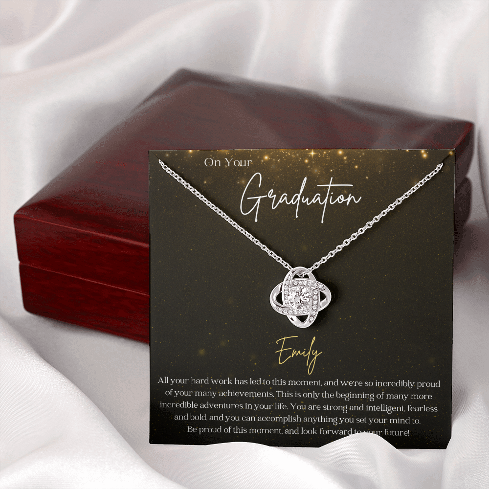 Graduation Love Knot Necklace