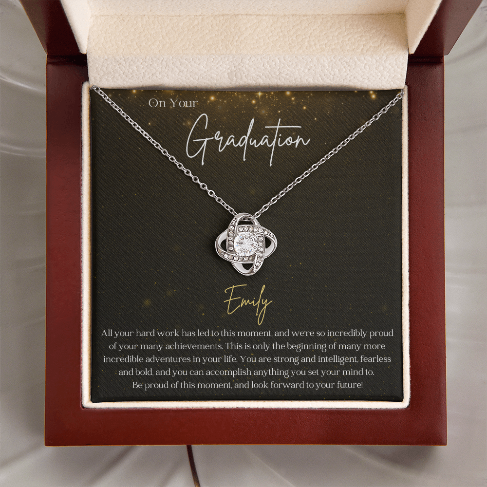 Graduation Love Knot Necklace