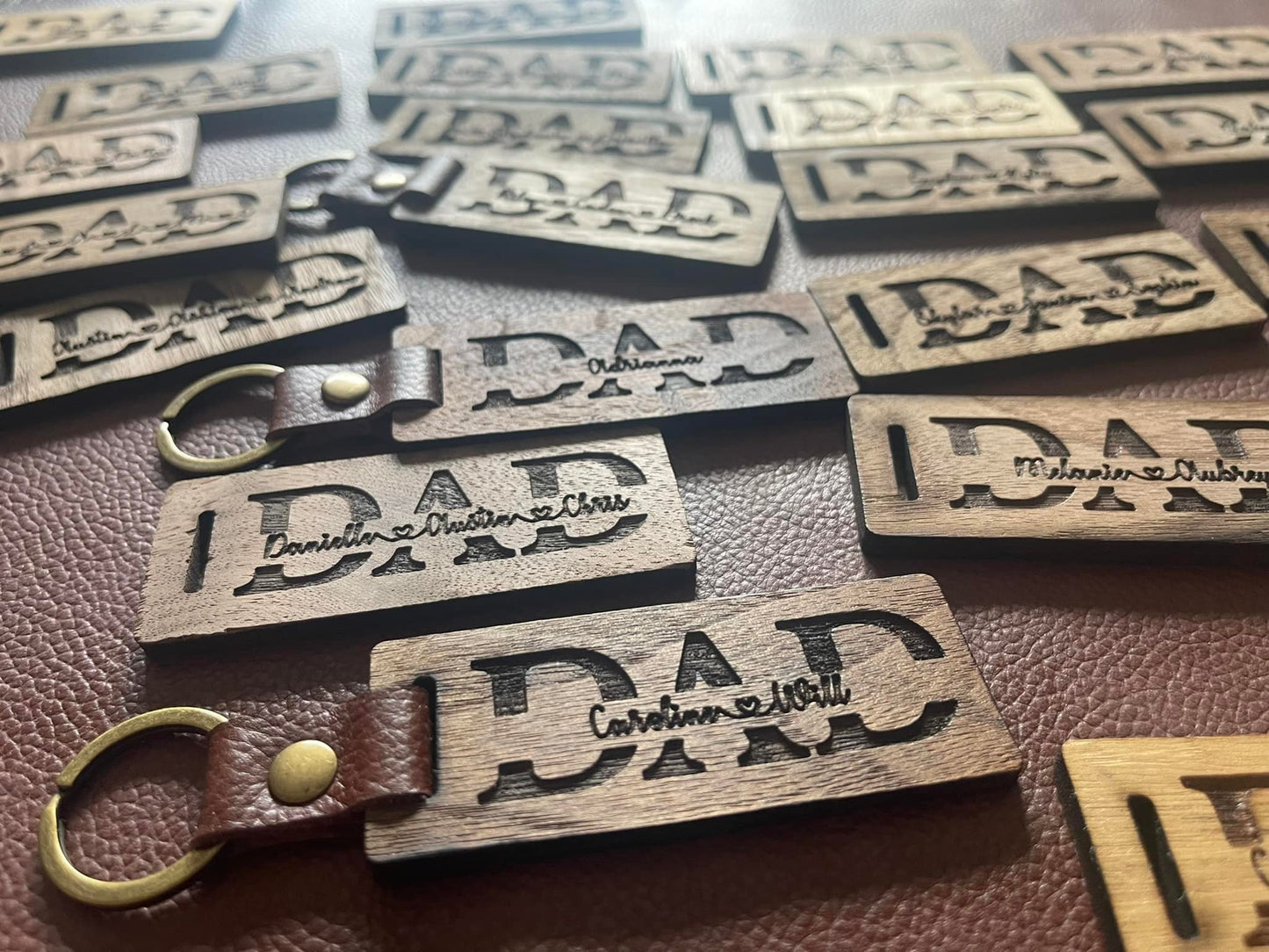 Personalized Wooden Key Chain For Fathers