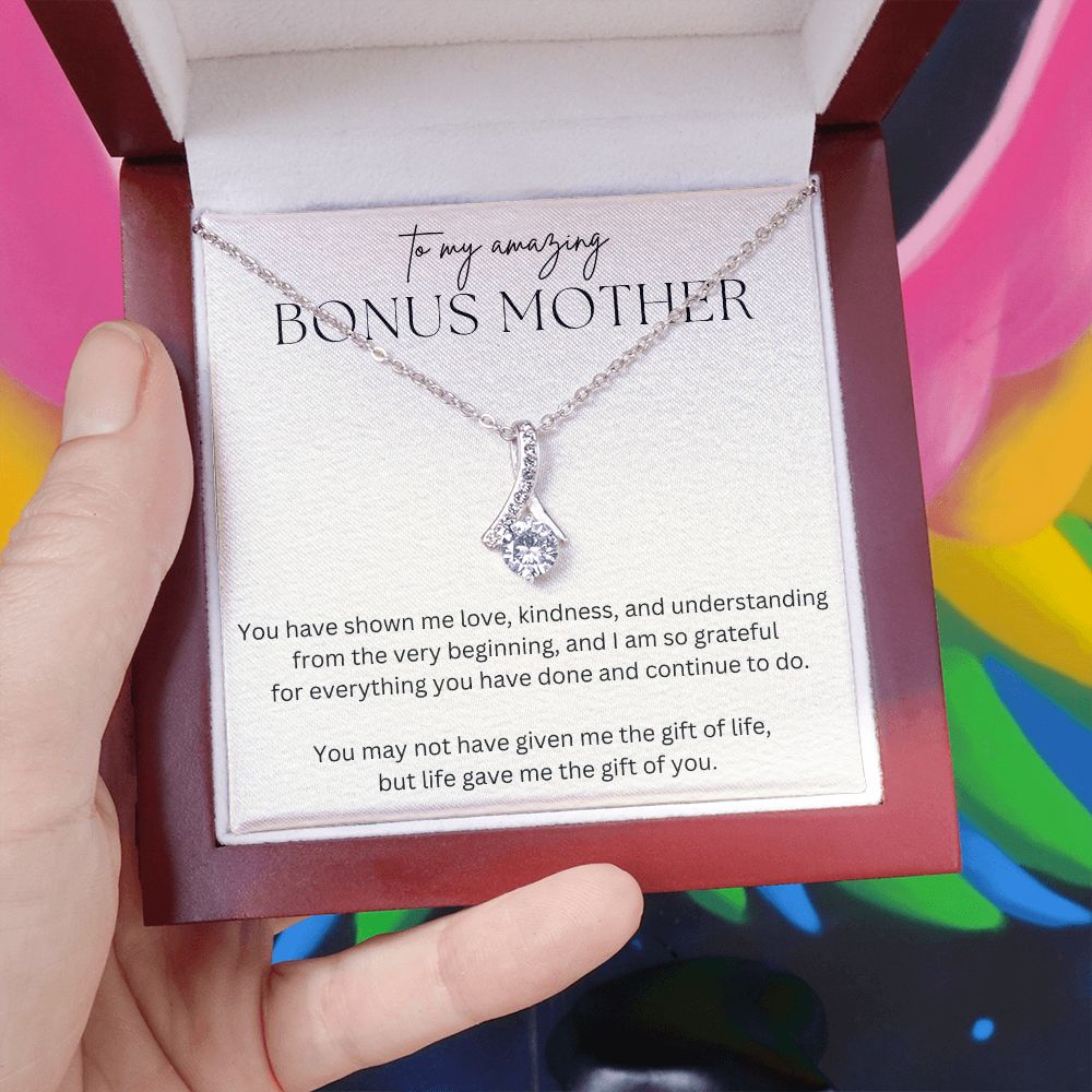 To My Amazing Bonus Mother - Alluring Beauty Necklace