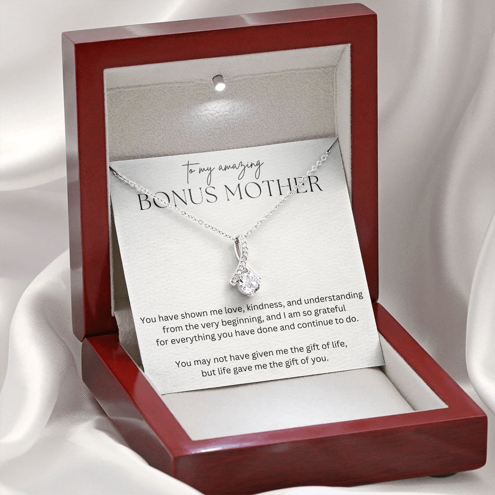 To My Amazing Bonus Mother - Alluring Beauty Necklace