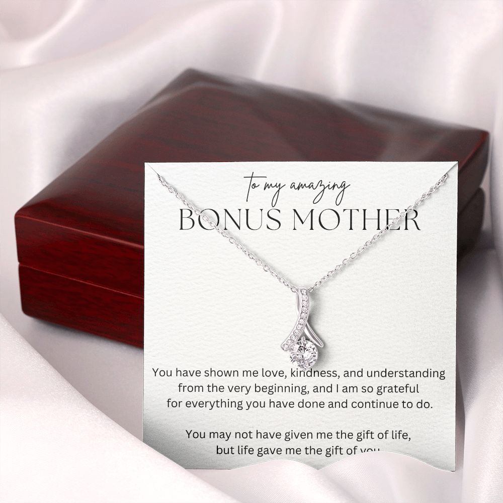 To My Amazing Bonus Mother - Alluring Beauty Necklace