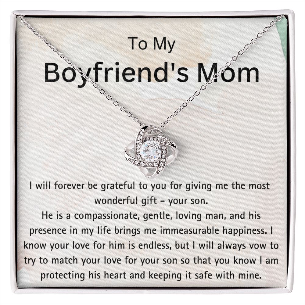 To My Boyfriend's Mom Necklace, Gift for Boyfriend Mother, Birthday Gift  Christmas Gift for Boyfriends Mom 