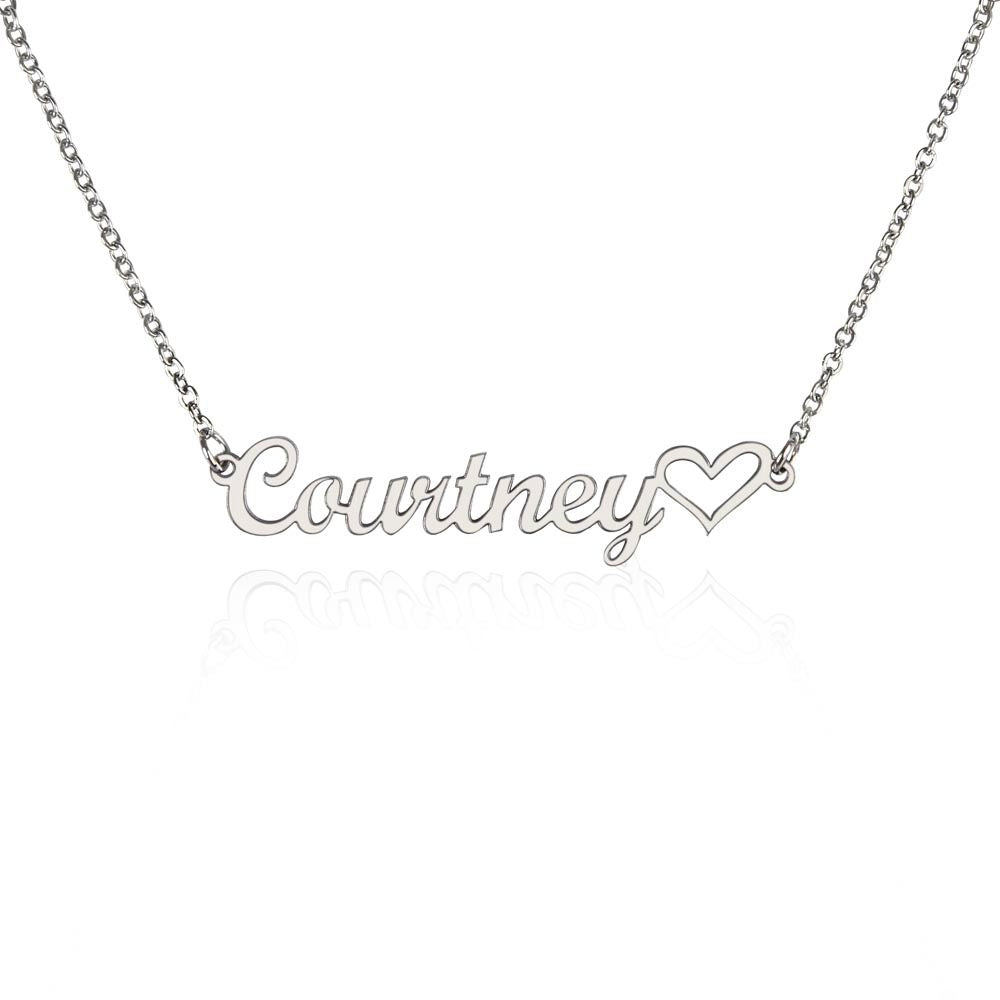 Custom Name Heart Necklace