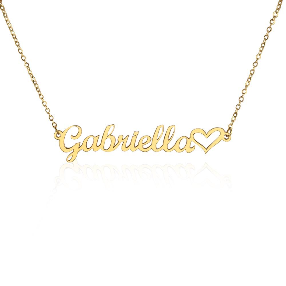 Custom Name Heart Necklace