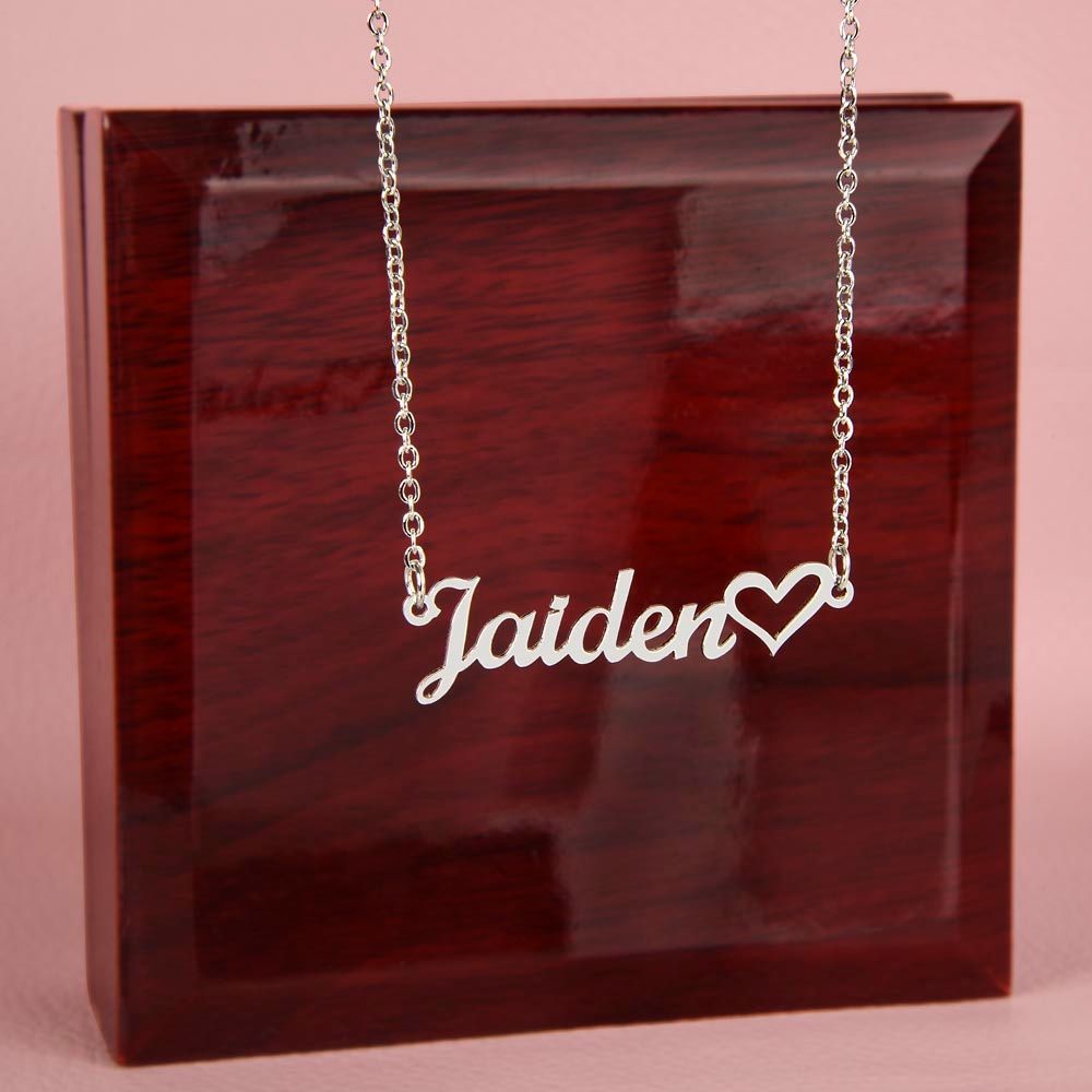 Custom Name Heart Necklace