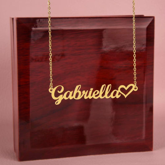 Custom Name Heart Necklace