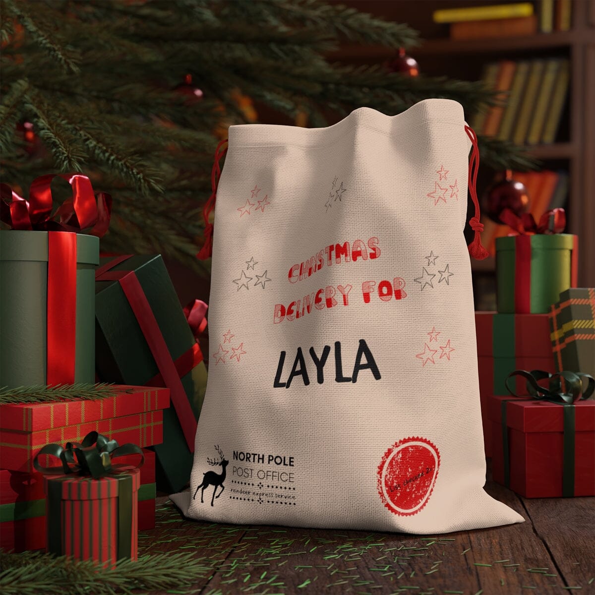 Custom Name Santa Bag