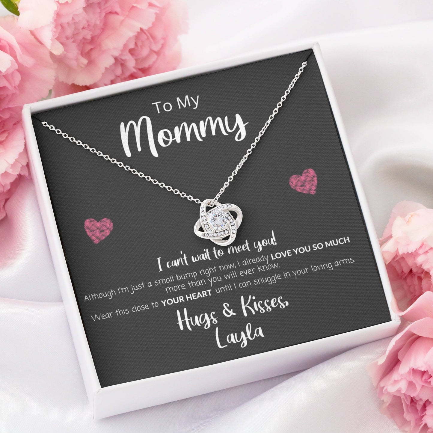 To My Mommy - Personalized Love Knot Message Card