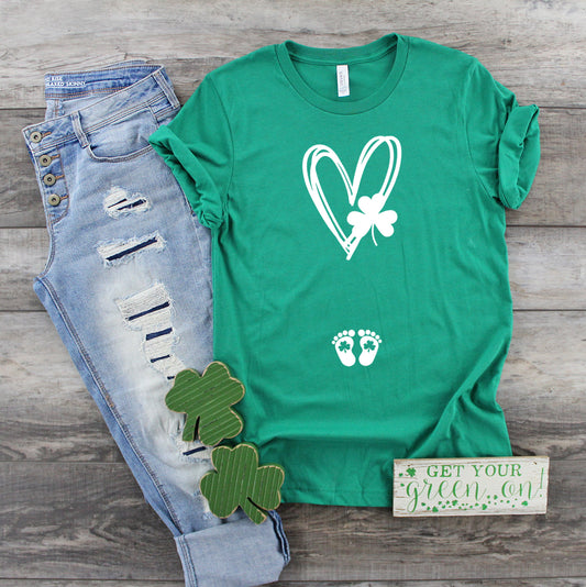 St. Patrick's Day Pregnancy Shirt, Pregnancy Announcement St Patrick's Day