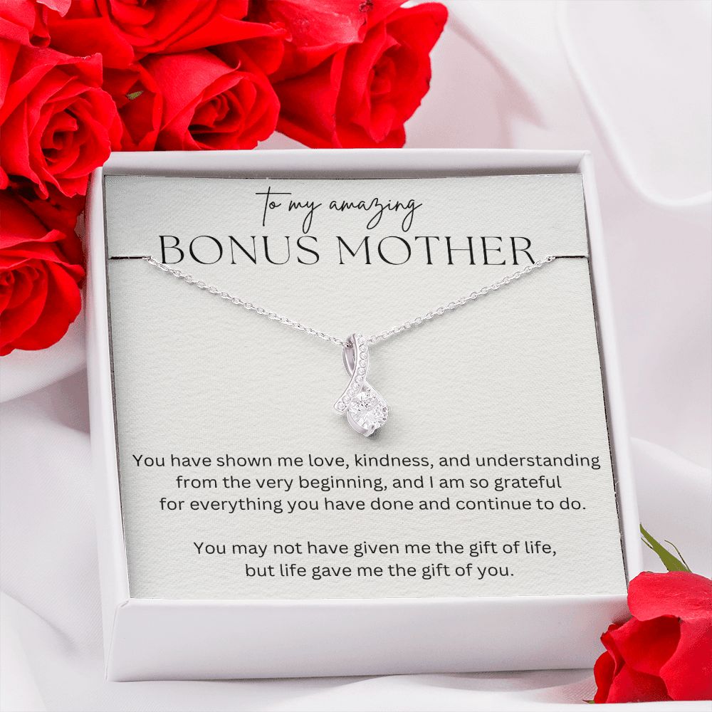 To My Amazing Bonus Mother - Alluring Beauty Necklace