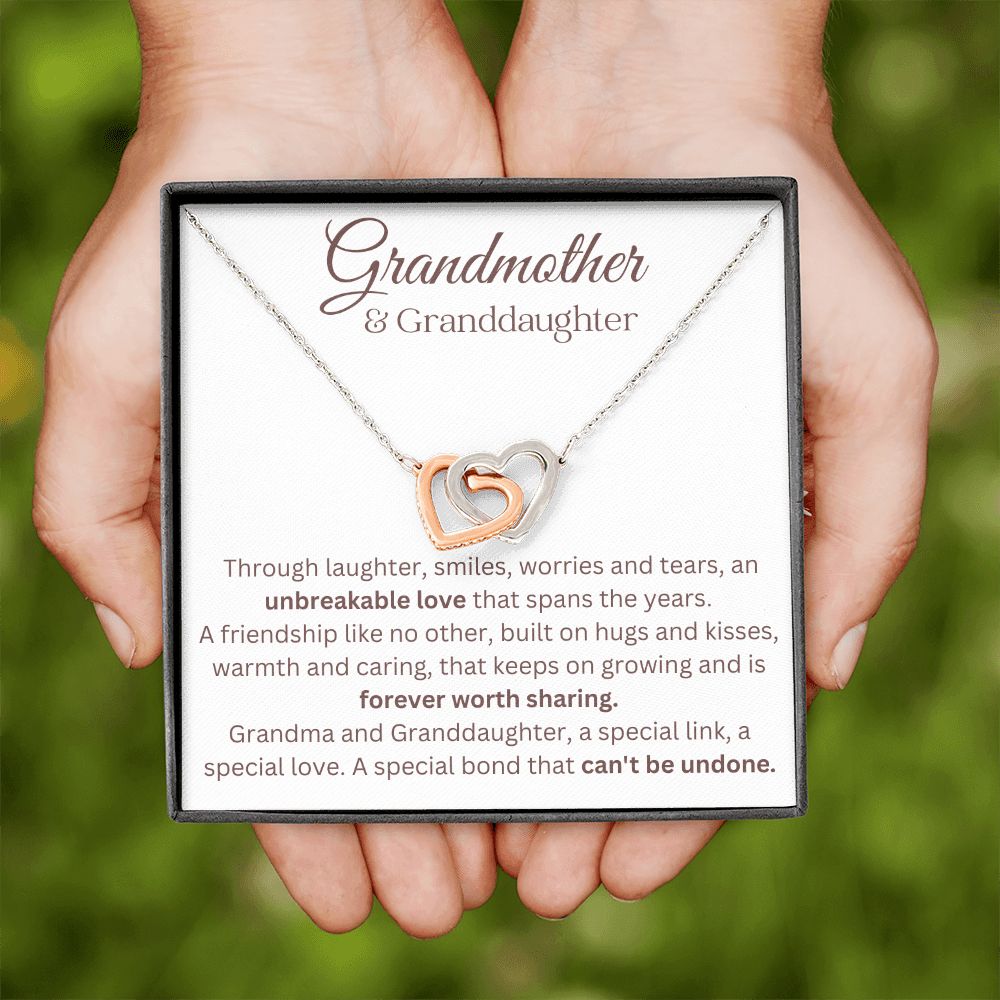 Grandmother and Granddaughter Unbreakable Bond - White