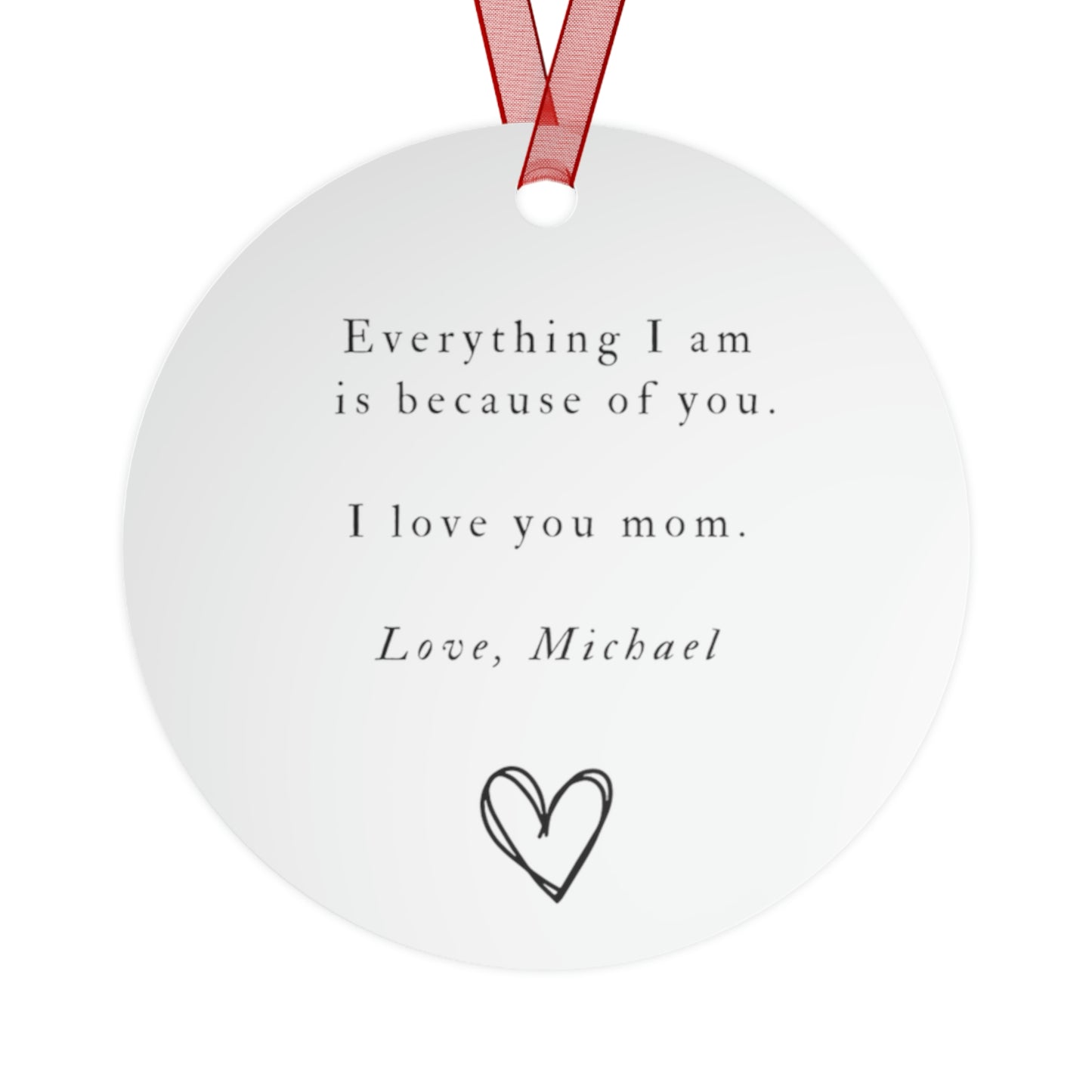 To Mom Ornament - From Son